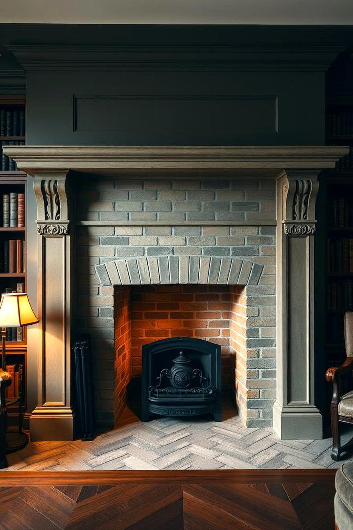 Timeless Classic Hearth Arrangement - 30 Fireplace Hearth Ideas