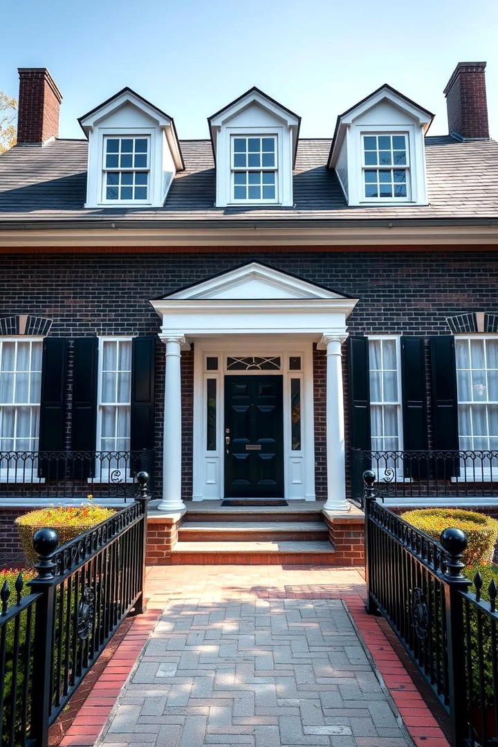 Timeless Colonial Black Brick House - 30 Black Brick House Exteriors