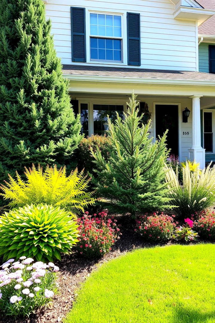 Timeless Evergreen Charm - 30 Front Yard Evergreen Landscaping Ideas