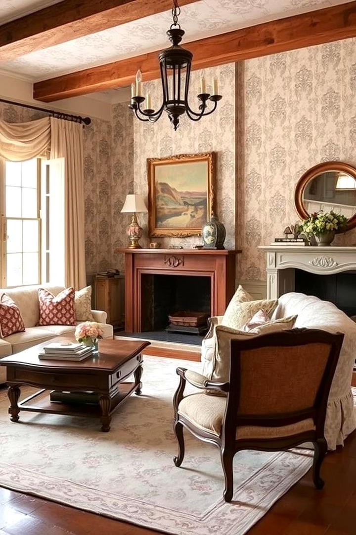 Timeless French Patterns - 21 French Country Living Room Ideas