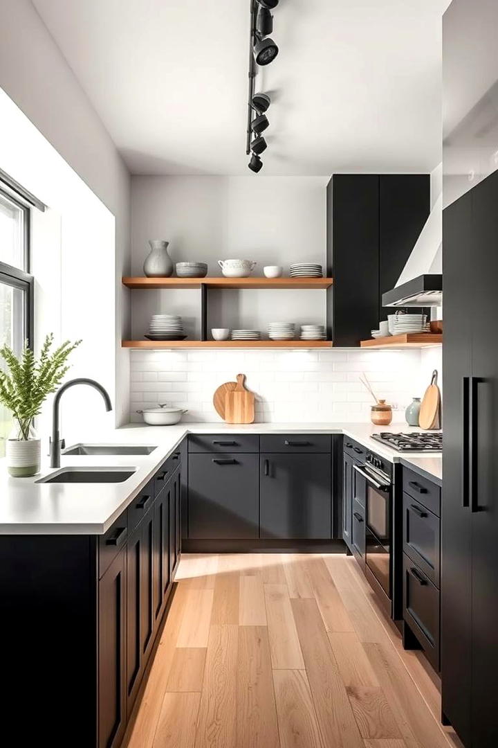 Timeless Scandinavian Touch - 21 Kitchens With Black Cabinets