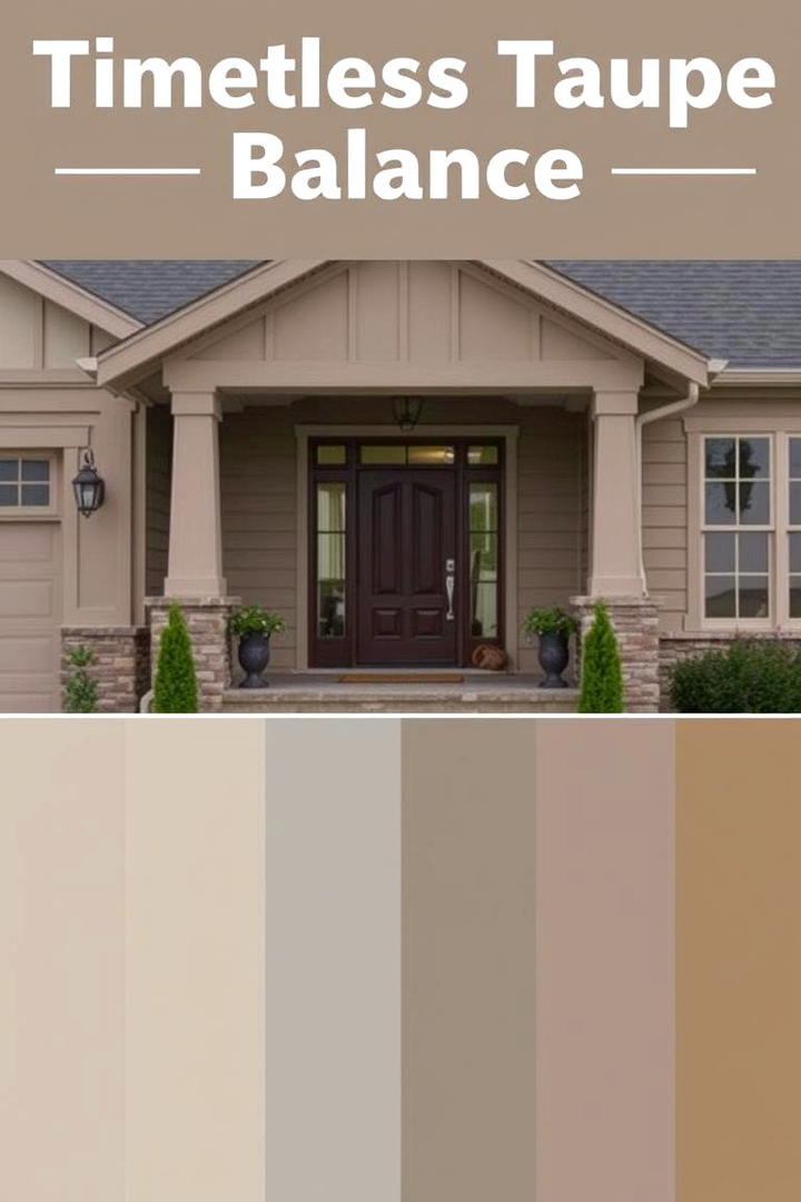 Timeless Taupe Balance - 21 Exterior House Colors  Inspiration