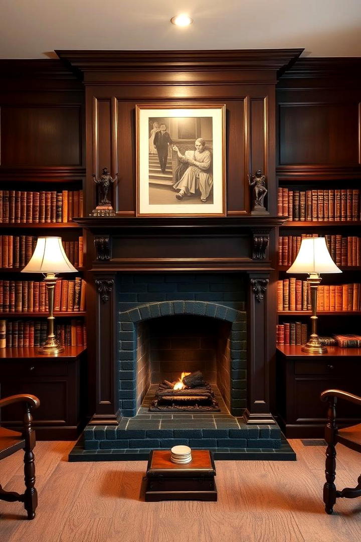 Timeless Traditional Black Brick Fireplace - 30 Black Brick Fireplace Ideas