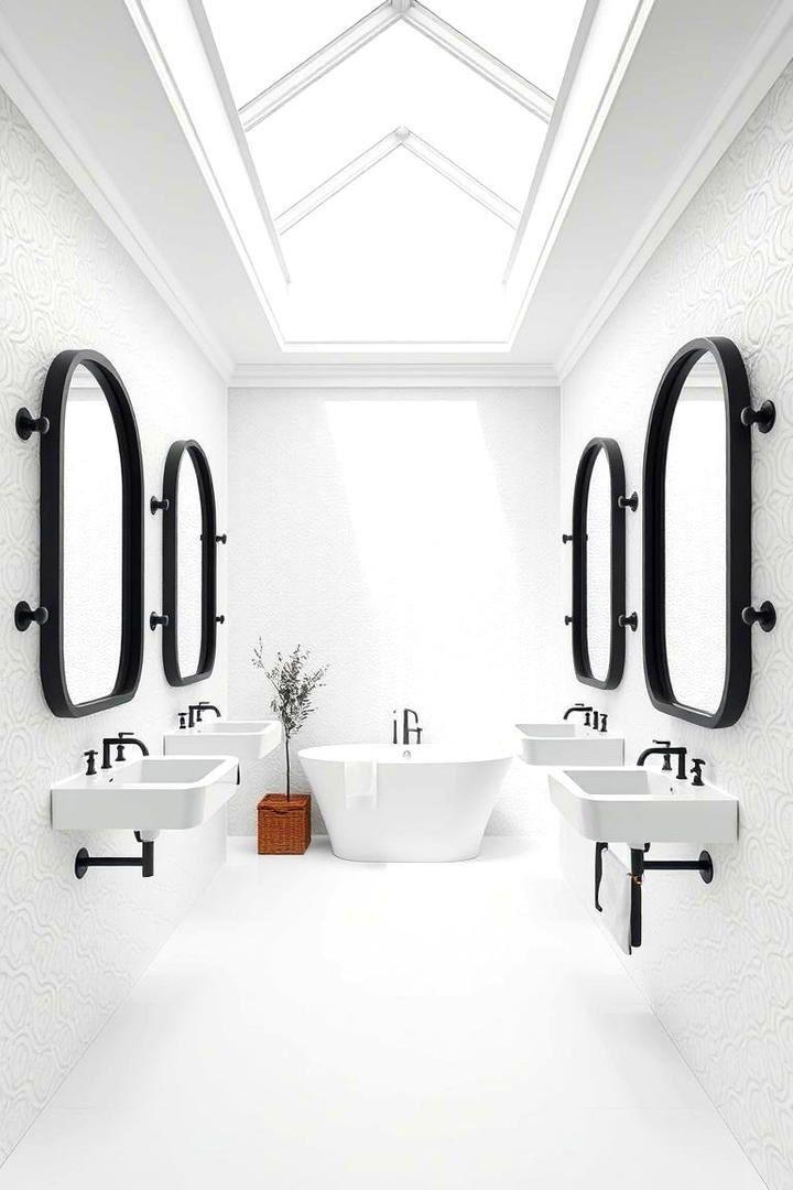 Timeless White Sanctuary - 21 Black and White Bathroom Ideas