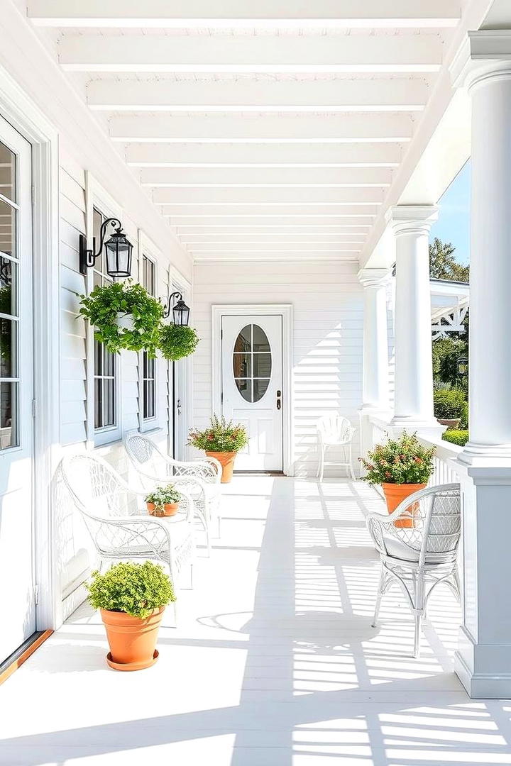 Timeless White for Classic Elegance - 17 Porch Paint Colors