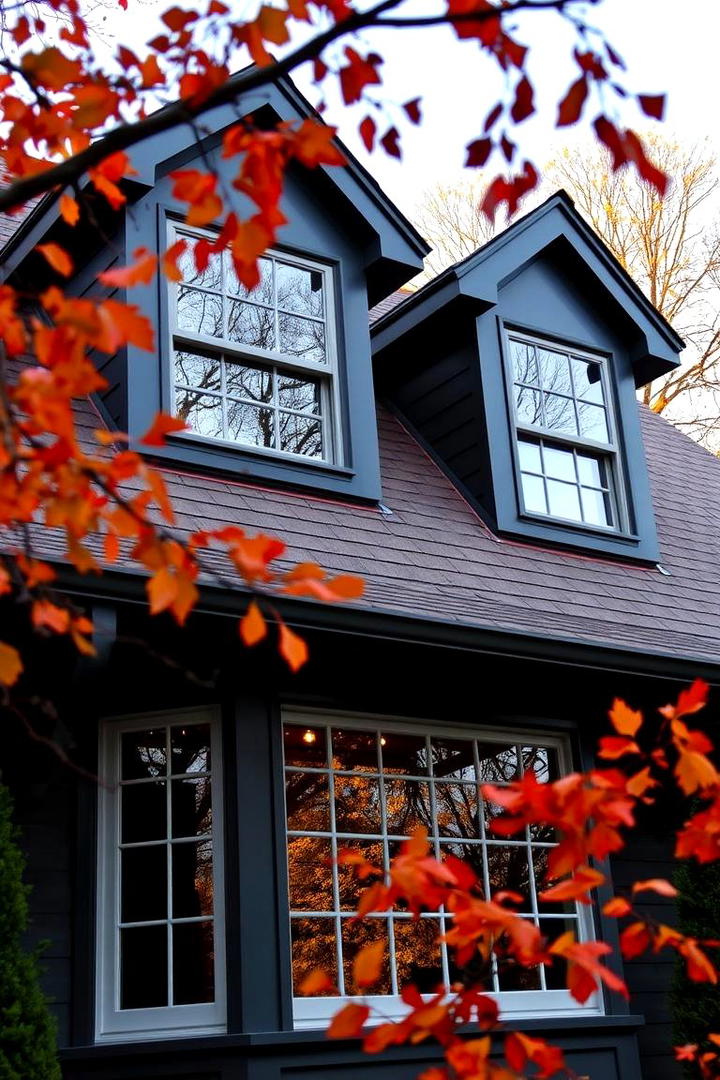 Traditional Home with Bold Black Windows - 30 Houses With Black Windows