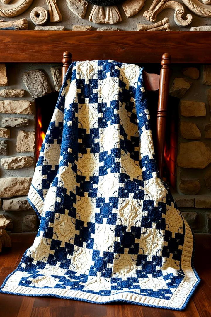 Traditional Quilt Throws - 30 Cottage Living Room Ideas