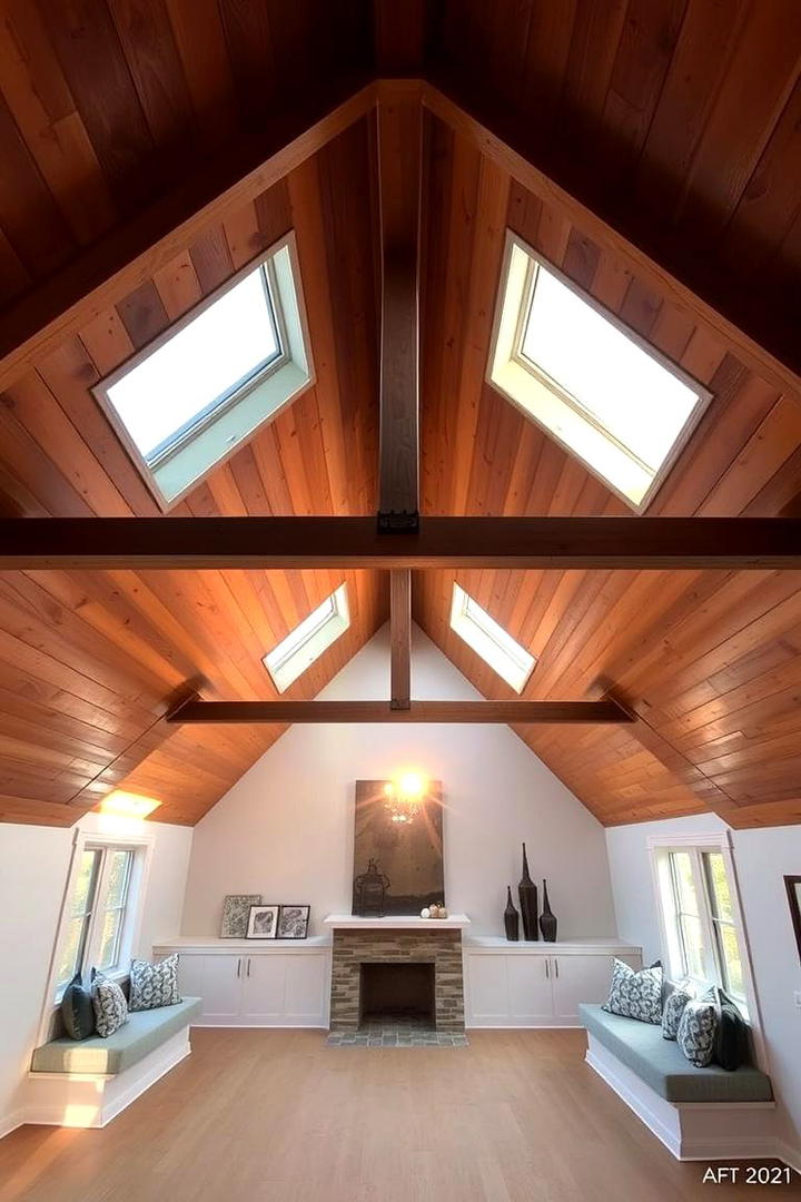 Transformative Home Makeovers - 30 Vaulted Ceiling With Beams