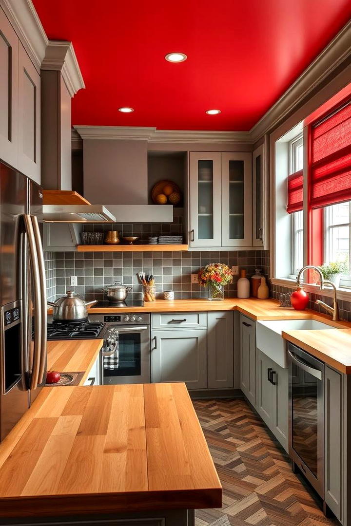 Transitional Red and Gray Palette - 17 Red Kitchens