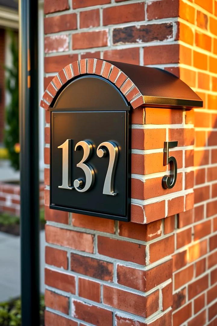 Transitional Style Brick Mailbox - 30 Brick Mailbox Ideas