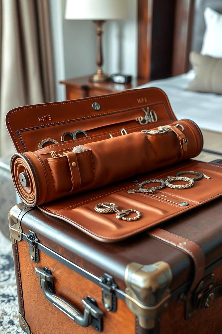 Travel Friendly Jewelry Roll - 30 Jewelry Storage Ideas