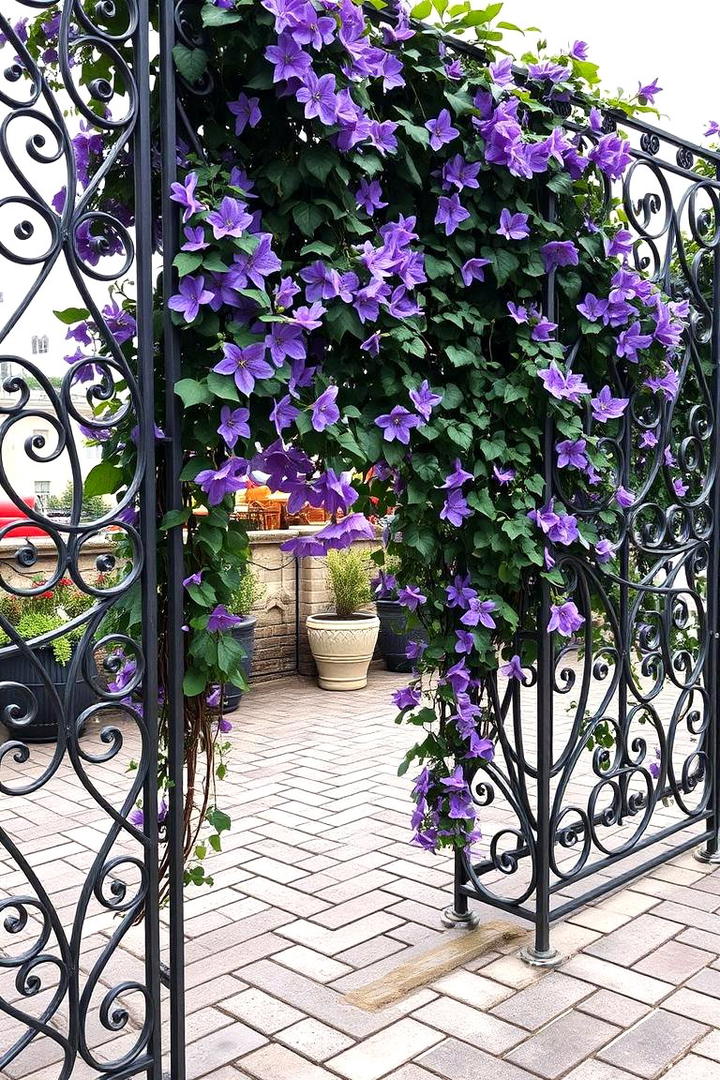 Trellis with Climbing Vines Divider - 30 Garden Divider Ideas