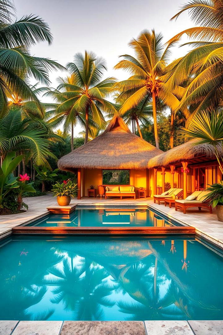 Tropical Oasis Pool House - 21 Pool House Ideas