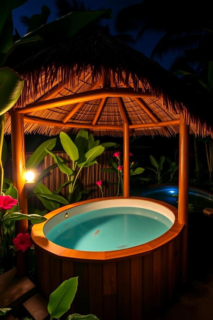 Tropical Oasis Soak - 30 Outdoor Bathtub Ideas