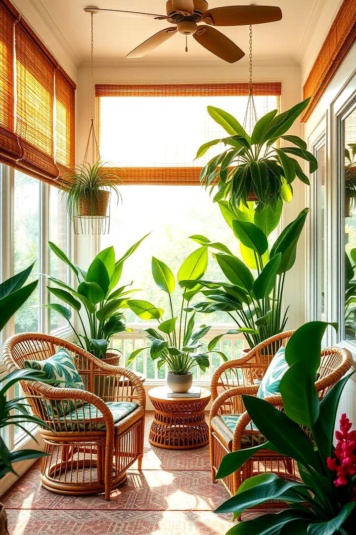 Tropical Oasis Sunroom - 21 Sunroom Ideas