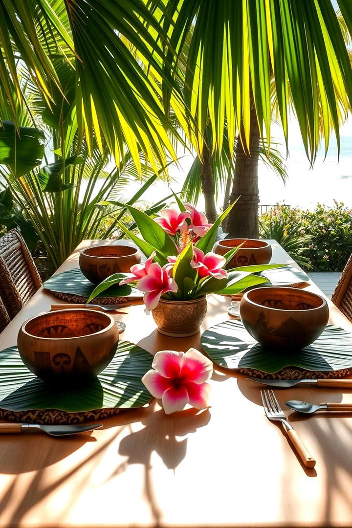 Tropical Paradise Ambiance - 21 Tablescape Ideas