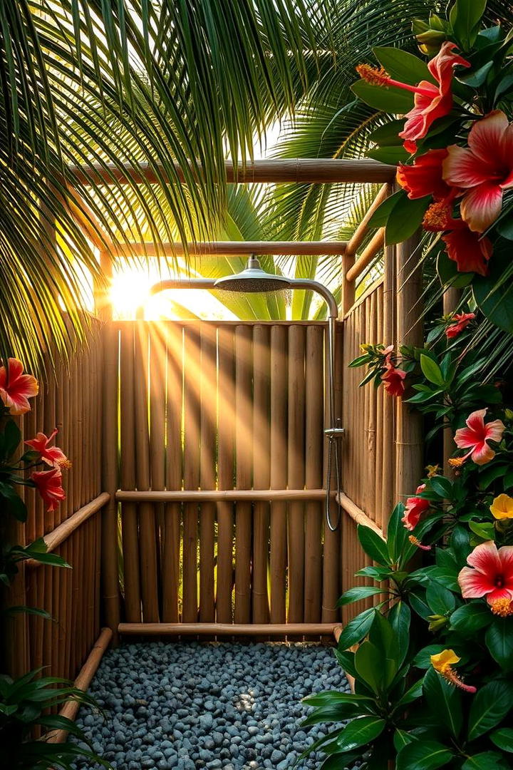 Tropical Paradise Shower - 21 Outdoor Shower Ideas