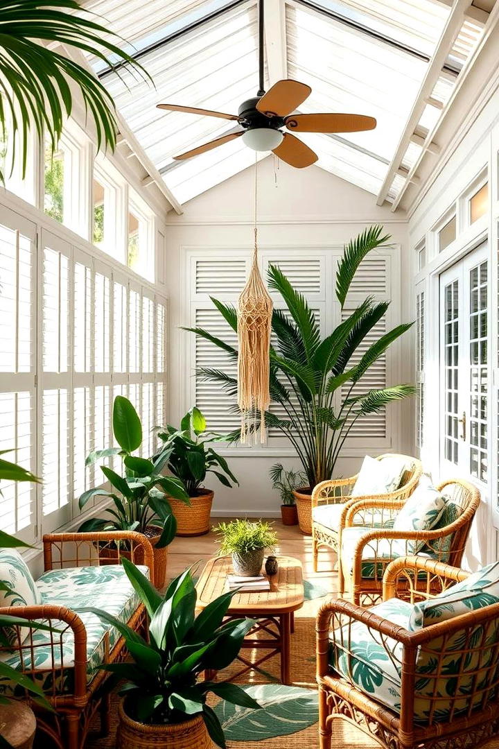 Tropical Vibe Sunroom - 30 Small Sunroom Ideas