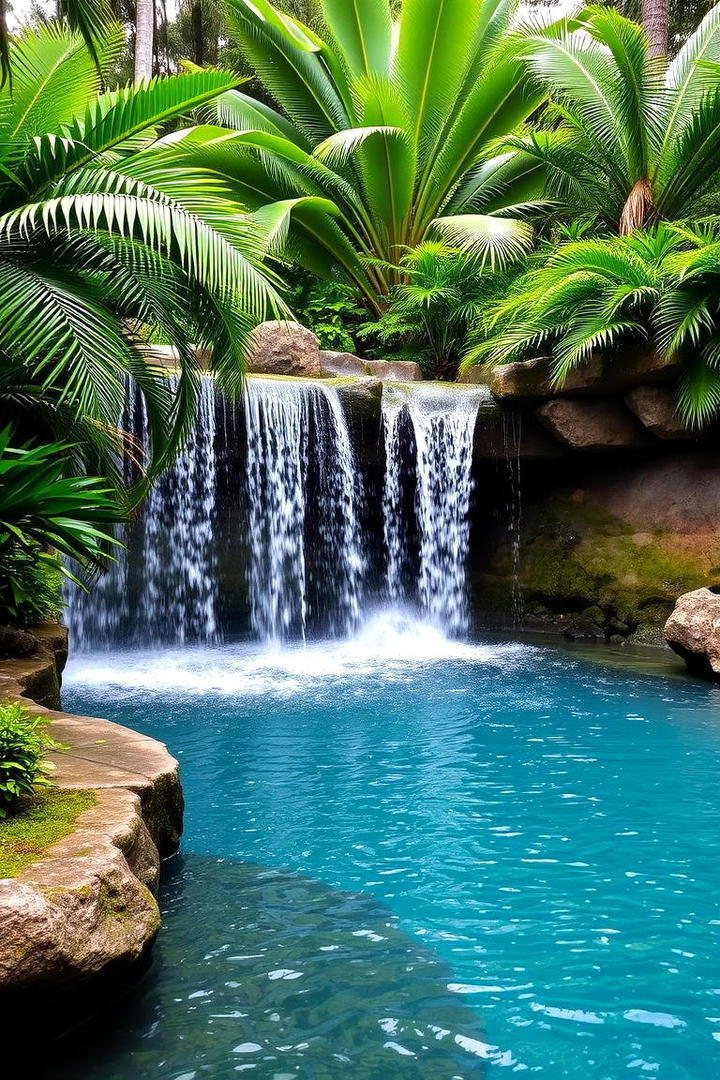 Tropical Waterfall Pool Design - 17 Pool Landscaping Ideas