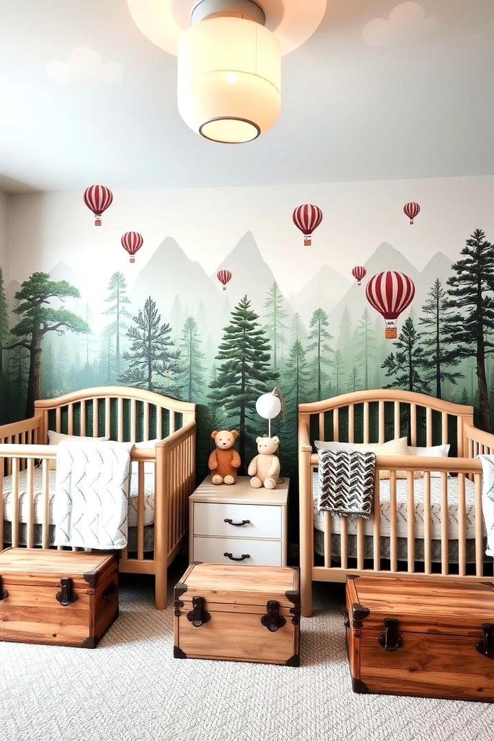 Twin Theme Adventure - 30 Twin Nursery Ideas