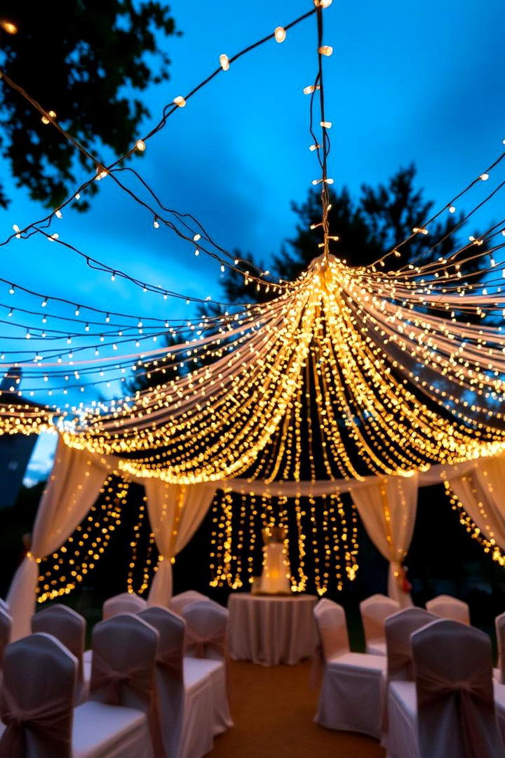 Twinkling Fairy Lights - 30 Gazebo Lighting Ideas