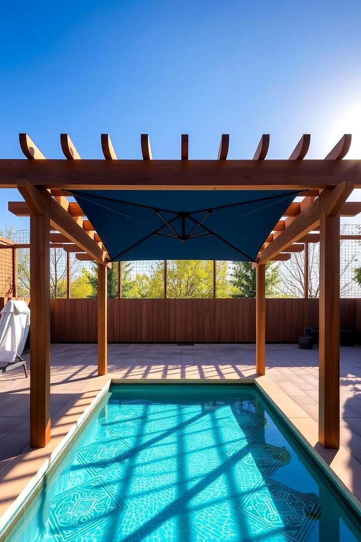 Umbrella Pergola Combo for Dual Benefits - 30 Pool Shade Ideas