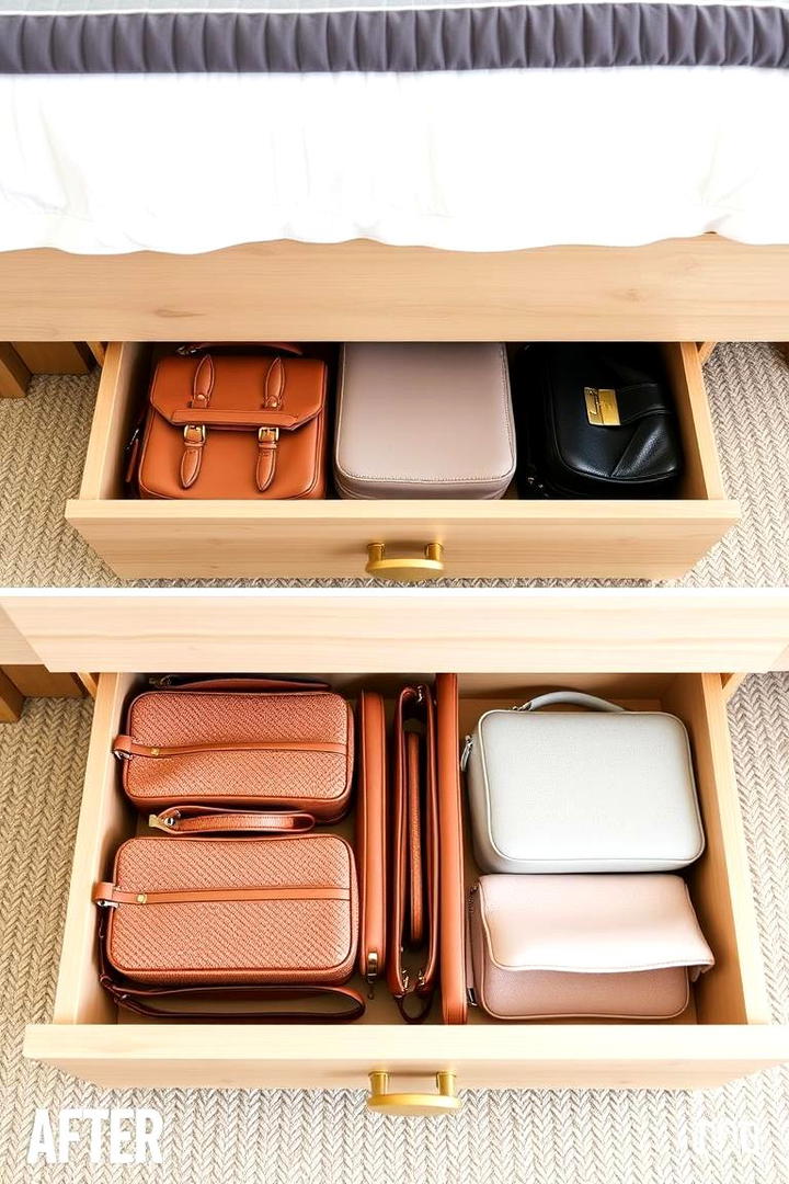 Under Bed Storage Drawers - 17 Purse Storage Ideas