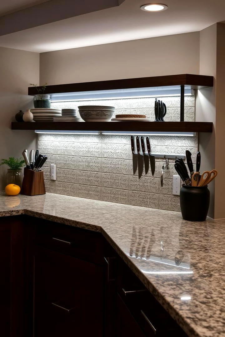 Under Cabinet Lighting Alternatives - 30 Kitchens Without Upper Cabinets