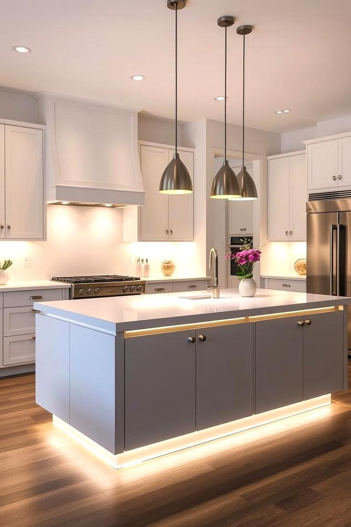 Under Island Cove Glow - 30 Kitchen Island Lighting Ideas