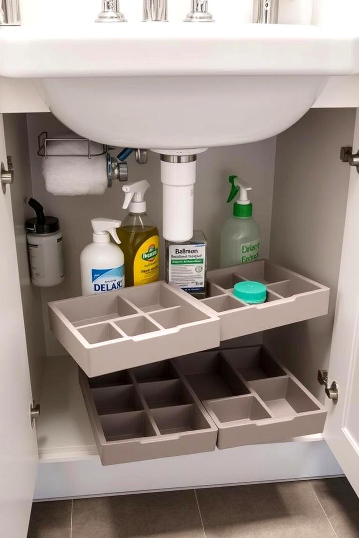 Under Sink Organizers - 30 Tiny House Storage Ideas