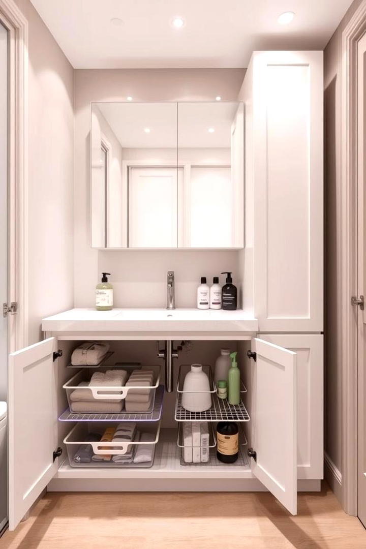 Under Sink Organizers - 21 Bathroom Storage Ideas