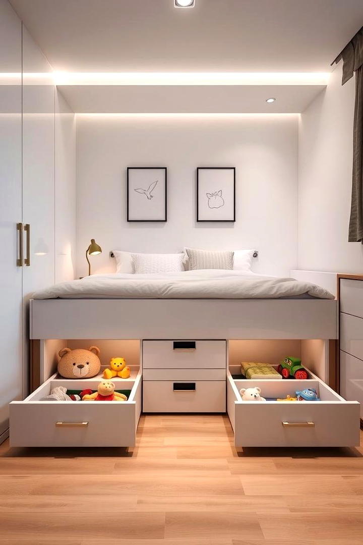 Underbed Storage Drawers - 21 Toy Storage Ideas