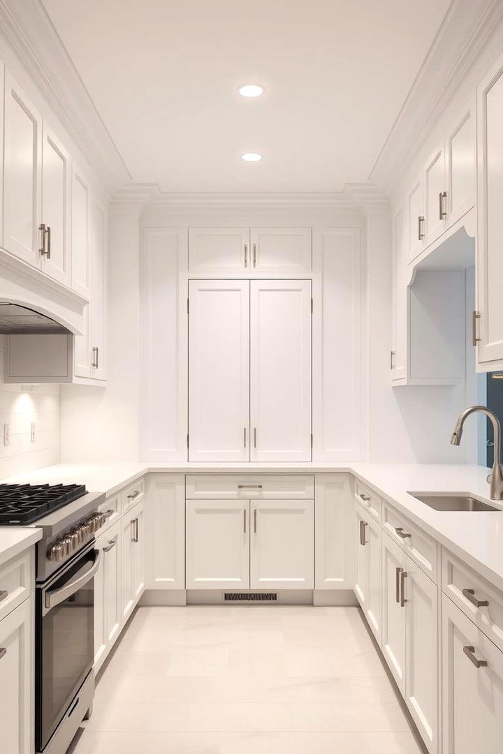 Understated White Detailing - 30 Small White Kitchen Ideas