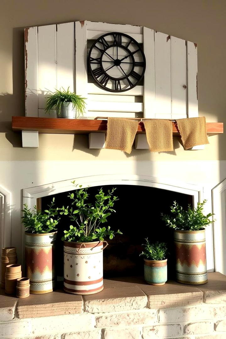 Upcycled Treasures - 30 Spring Mantel Decor Ideas