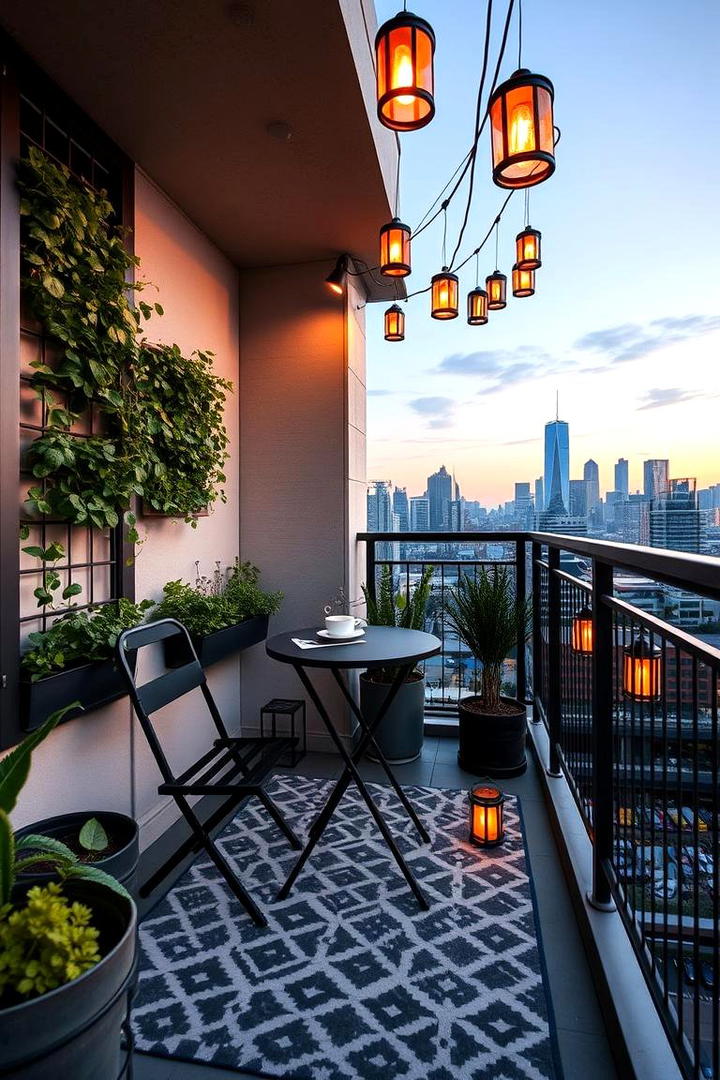 Urban Balcony Dining - 30 Outdoor Dining Area Ideas