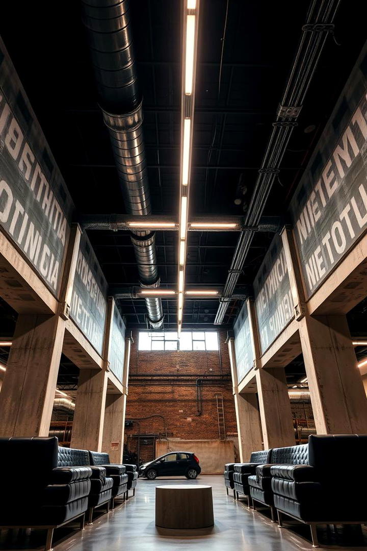 Urban Black Industrialism - 30 black ceiling ideas