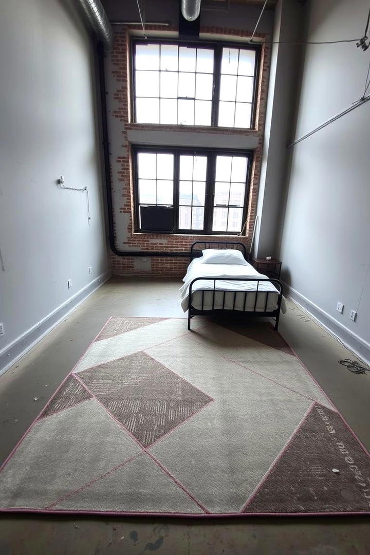 Urban Industrial Edge - 30 bedroom rug ideas