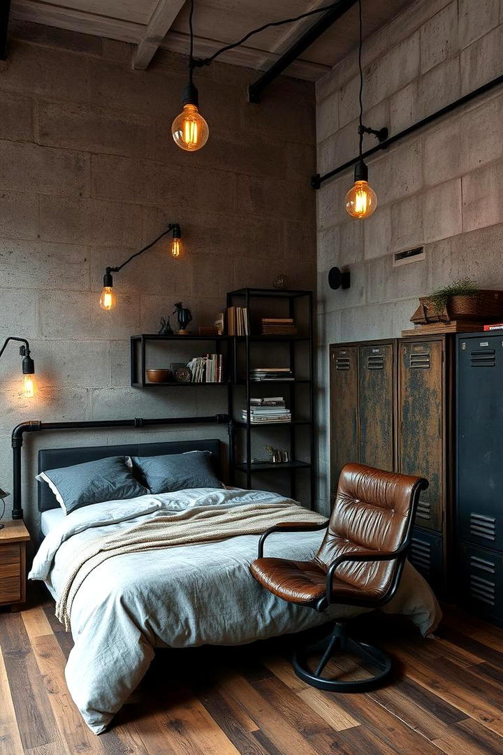 Urban Industrial Vibe - 21 Teen Bedroom Ideas