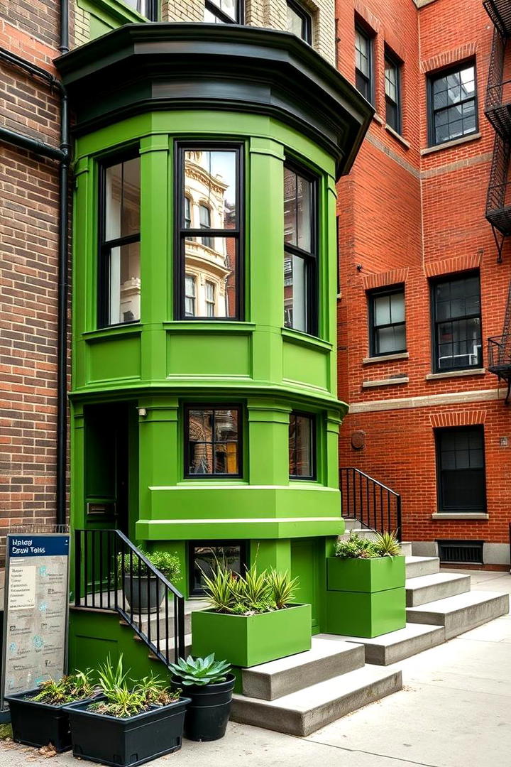 Urban Jungle Facade - 21 Dark Green Exterior Paint Color Schemes