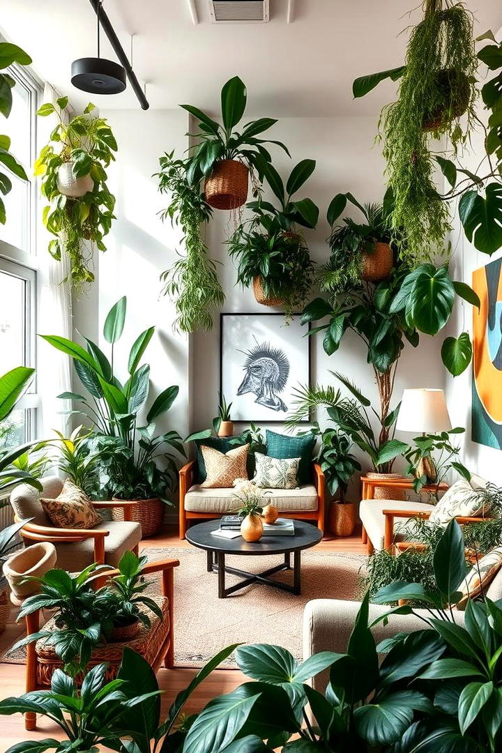 Urban Jungle Oasis - 21 Aesthetic Living Room Ideas