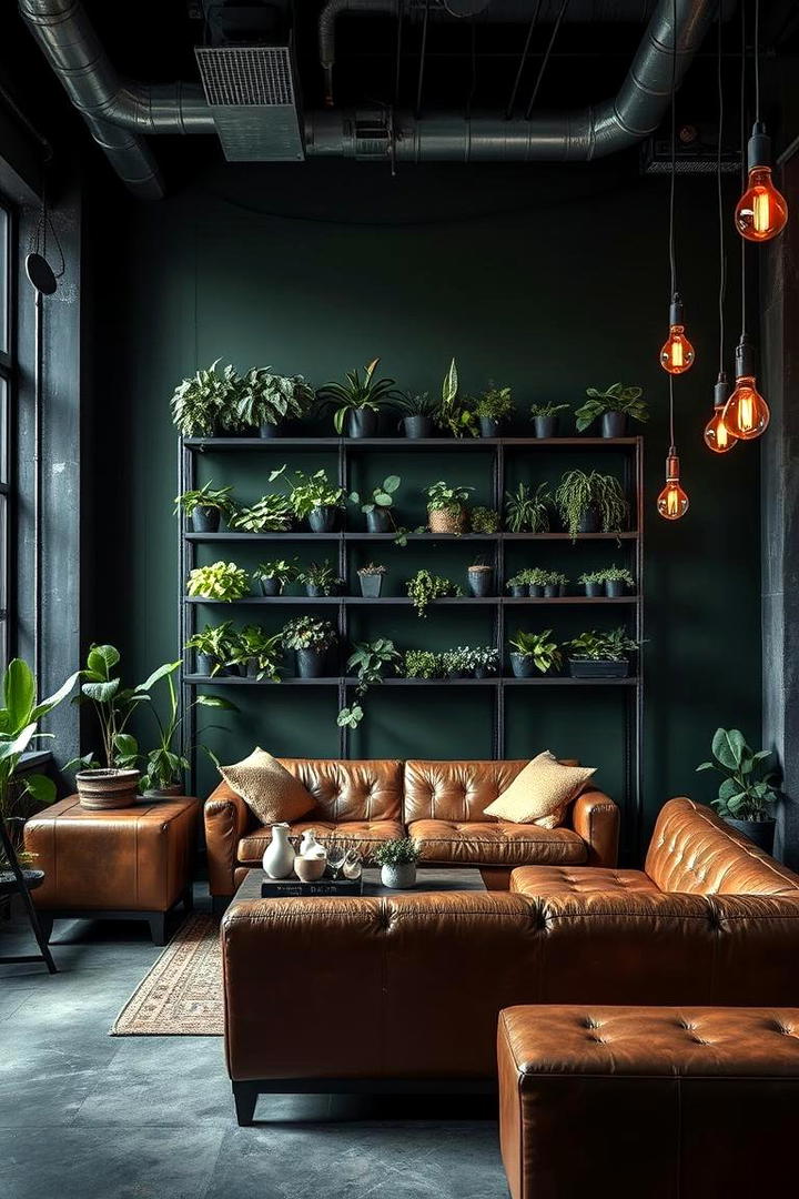 Urban Jungle Statement - 21 Dark Green Accent Wall Ideas