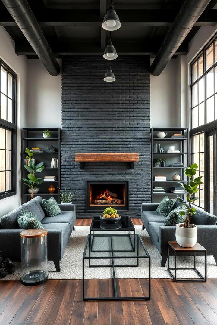 Urban Loft Aesthetic - 21 Black Shiplap Fireplace Ideas