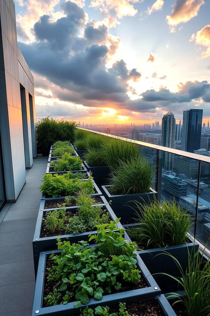 Urban Rooftop Tiered Oasis - 30 Tiered Garden Ideas