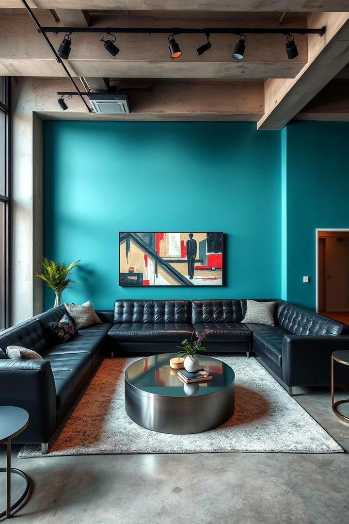 Urban Teal Sophistication - 30 Teal Living Room Ideas