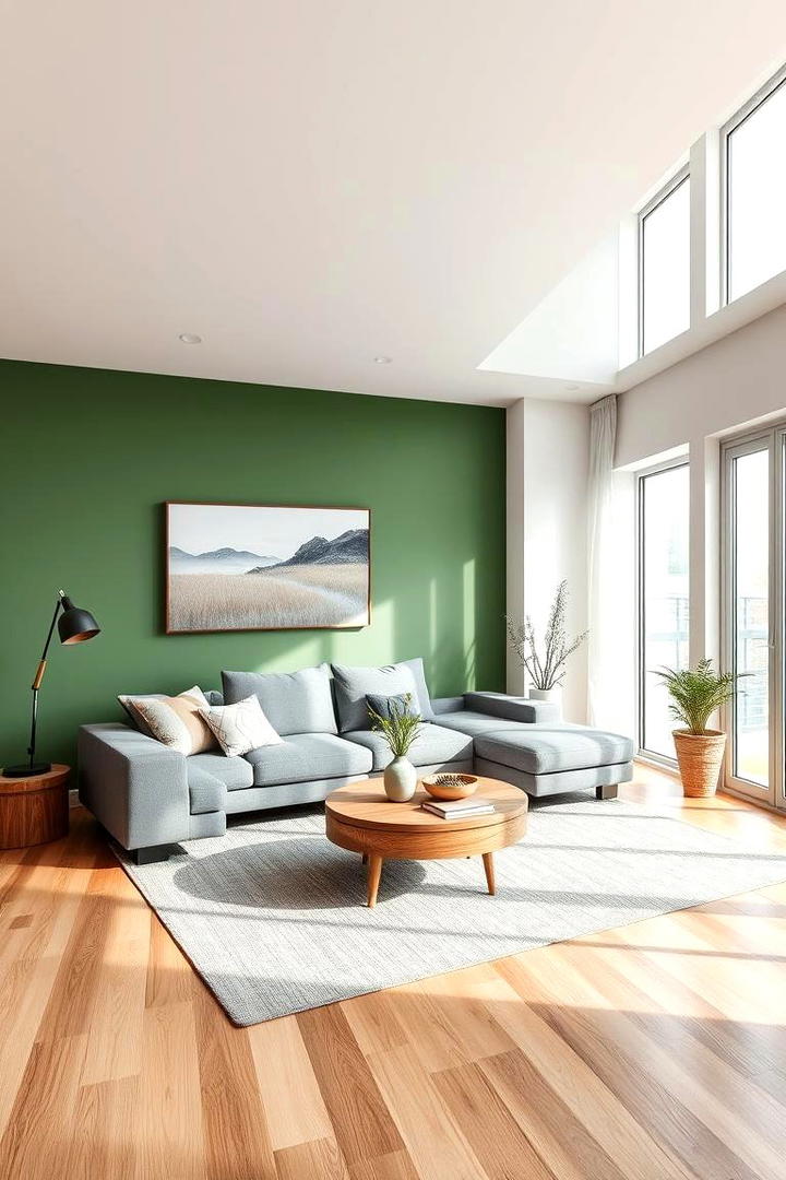 Verdant Living Room Statement - 21 Green Accent Wall Ideas