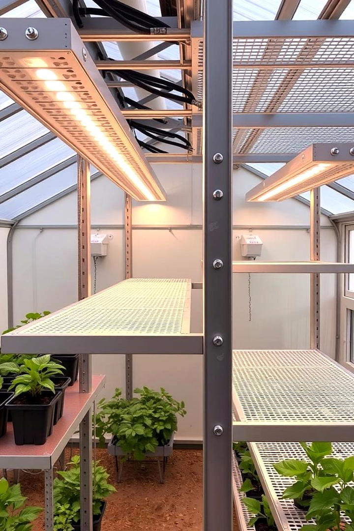 Versatile Adjustable Plant Shelves - 30 Greenhouse Shelving Ideas