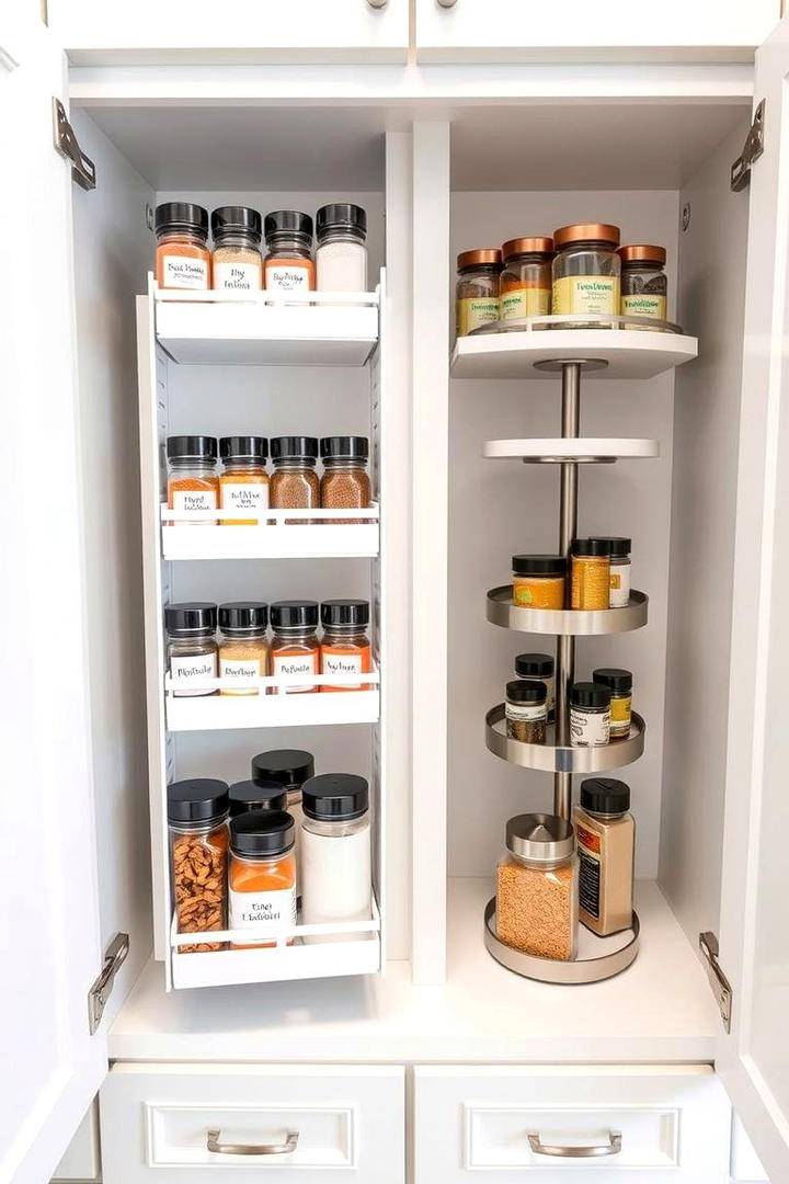 Versatile Pull Out Racks - 30 Corner Cabinet Ideas