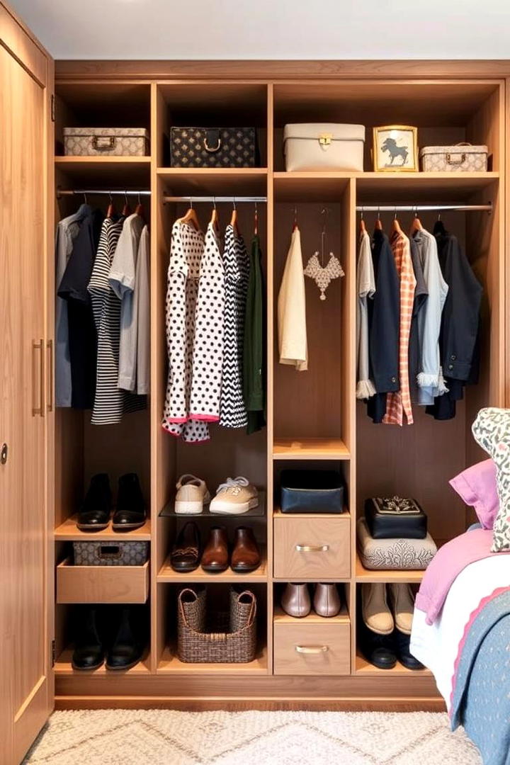 Versatile Wardrobe Systems - 21 Boy and Girl Shared Small Room Ideas