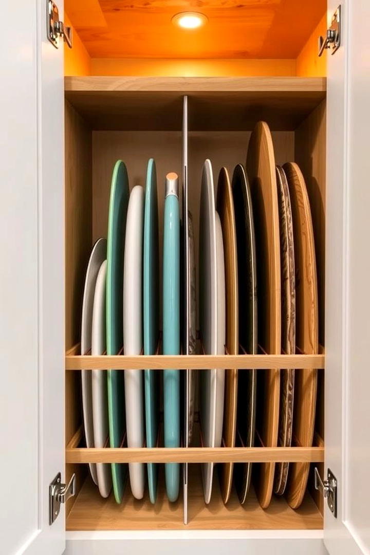 Vertical Dividers for Baking Sheets - 21 Small Kitchen Storage Ideas