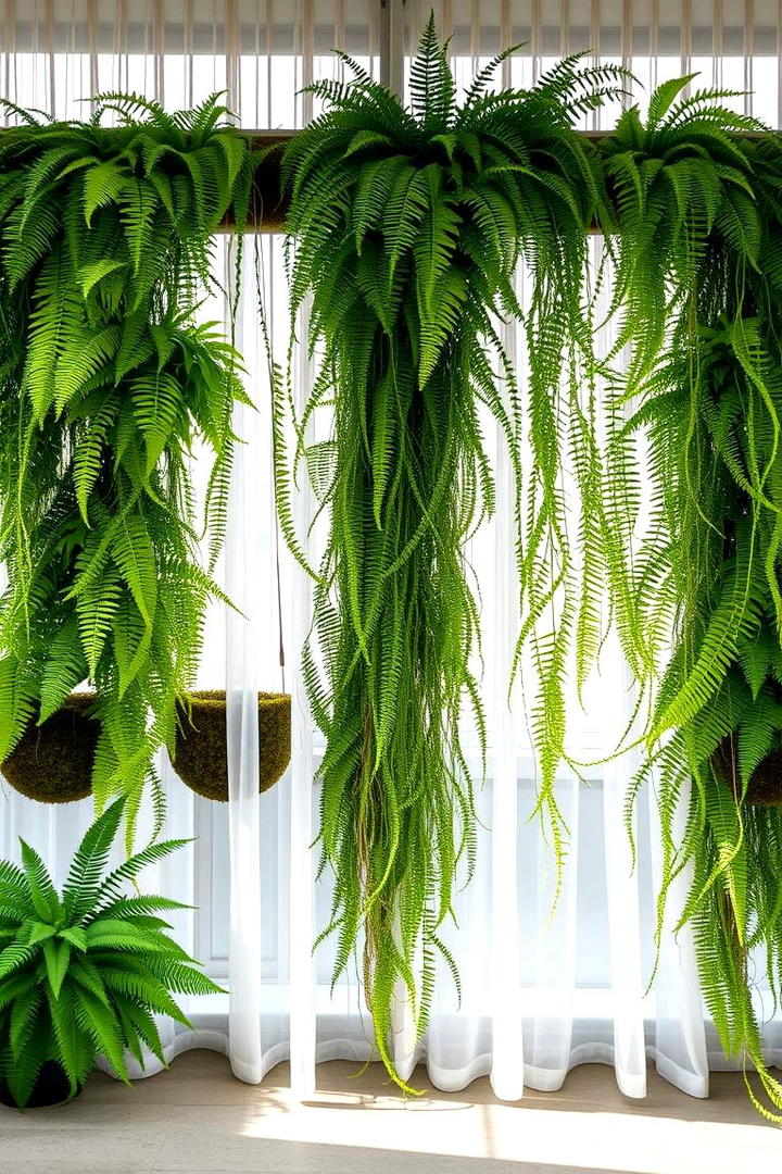 Vertical Fern Display - 30 Indoor Plant Wall Ideas